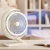 Crescent Shape Personal Air Circulator LED Light Table Cooling Fan Portable Fan  Home Office