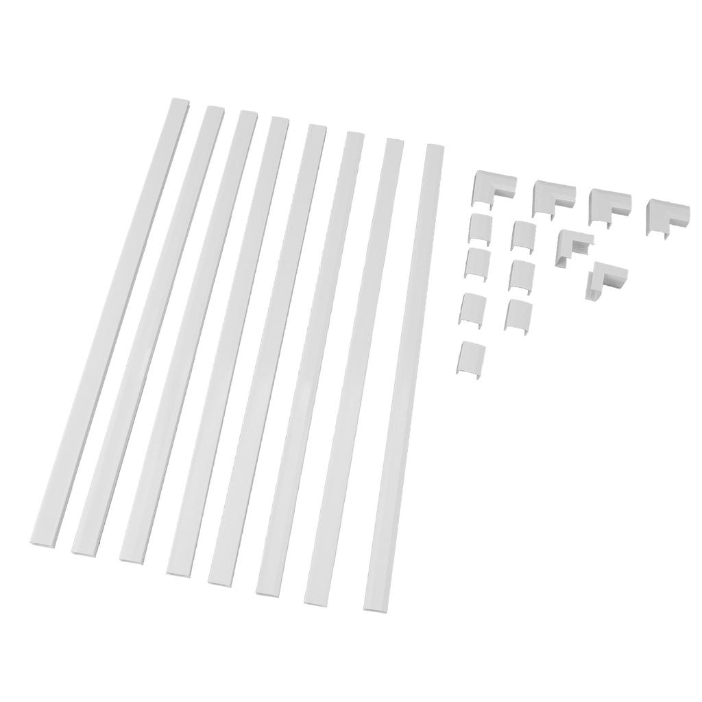 Cord Hider Stylish Cord Cover Raceway Kit Cable Concealer for TV Office 15.75x0.59x0.35in