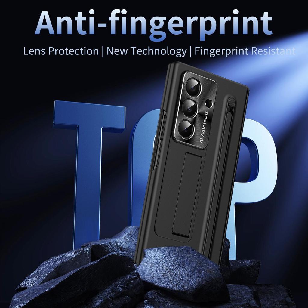 Samsung Galaxy Z Fold 7 Phone Case with Stylus Slot and Hinge Bracket