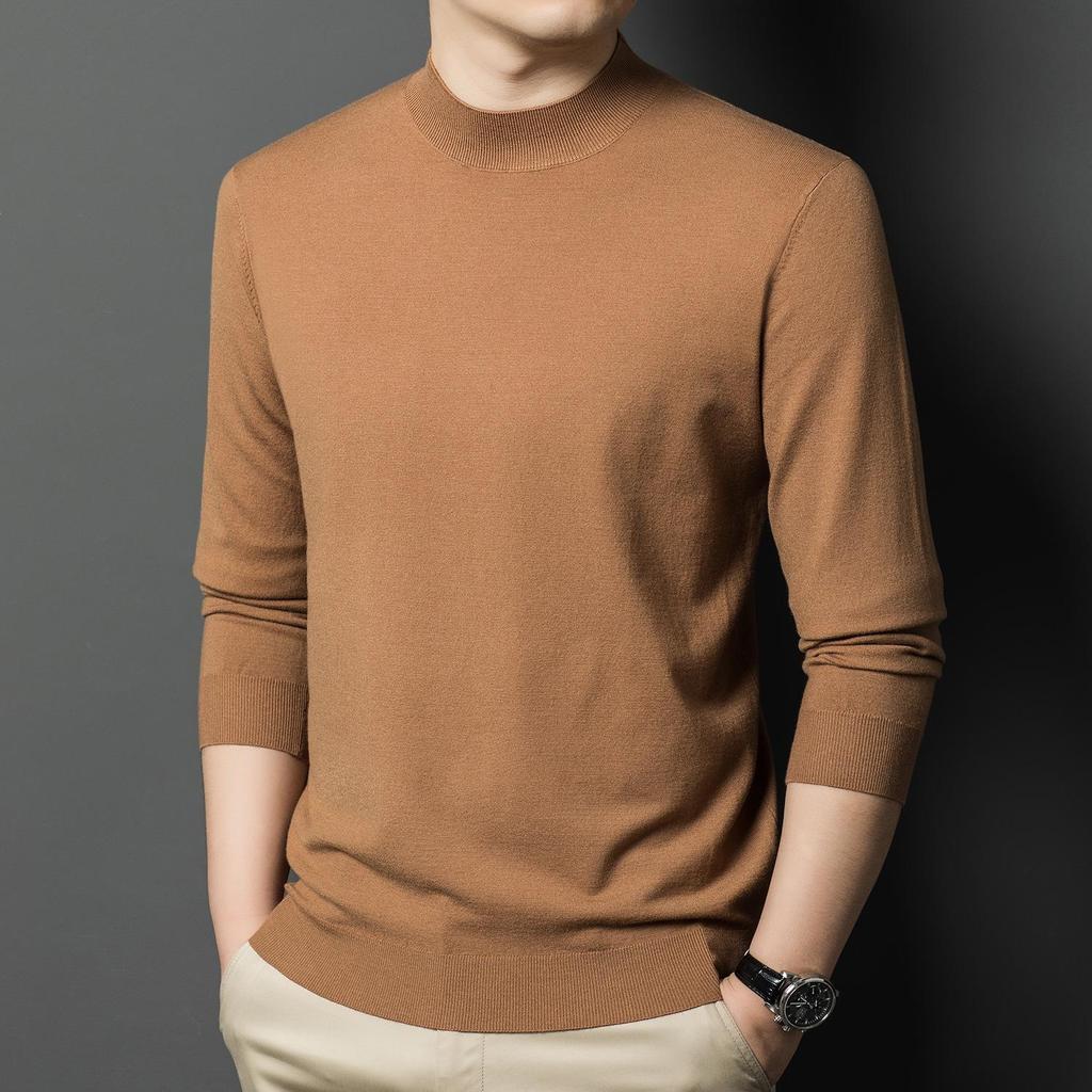 Men's Autumn/Winter Thick Wool Half-High Collar Sweater