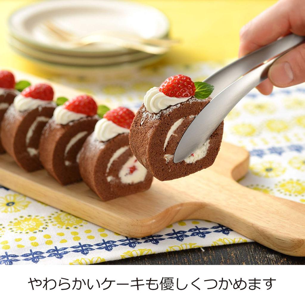 Oaks Raye Japanese-made Rice Tongs, Small Size for Easy Removal of Food from Small Jar, LS1536, Stainless Steel, Silver