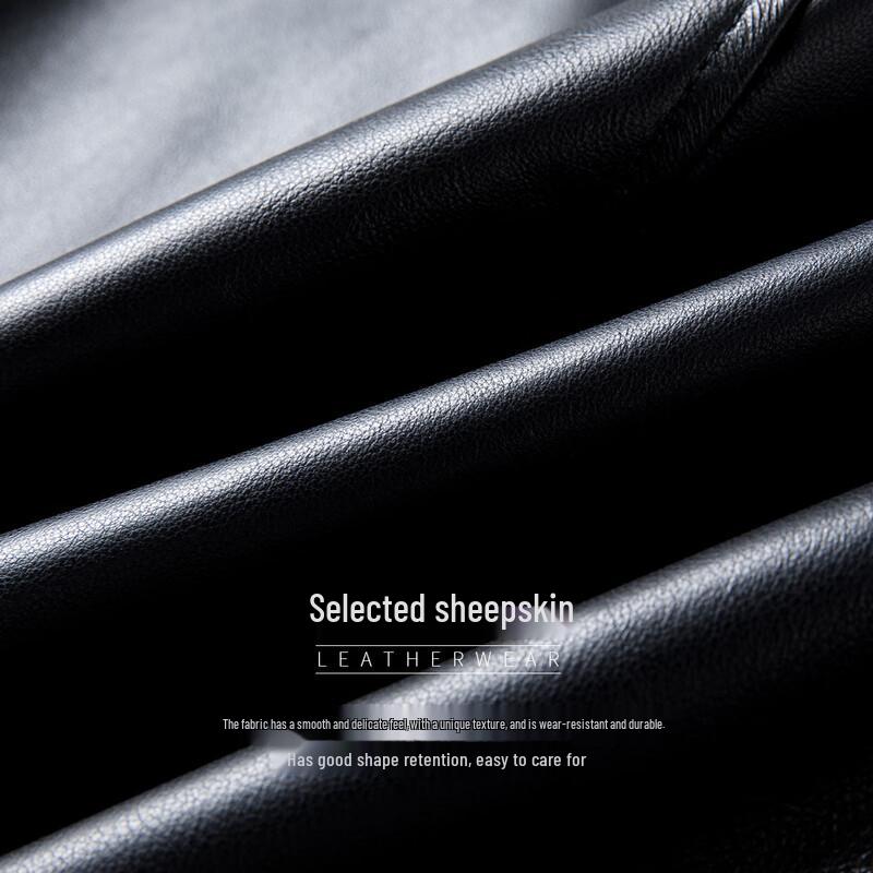 Men's Premium Sheepskin Leather Baseball Jacket