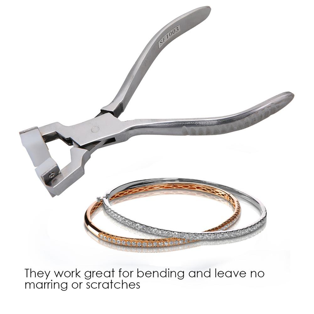 Curved Plier Bending Plier Leverage Design Nylon Jaws Plier Forming Spring Optical Optician