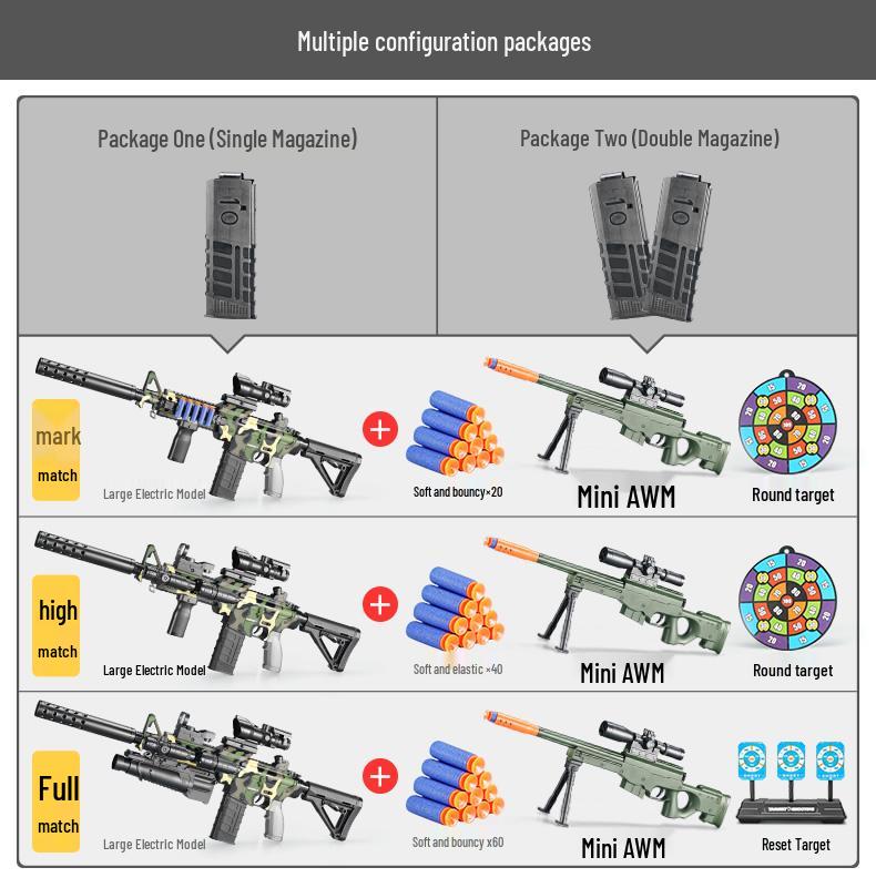 Electric Automatic M416 Soft Bullet Toy Gun for Kids