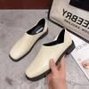 Single Shoes Women's New Women's Shoes Square Toe Small Leather Shoe Two Wear Flats Women's Work Shoes Zapatos De Mujer