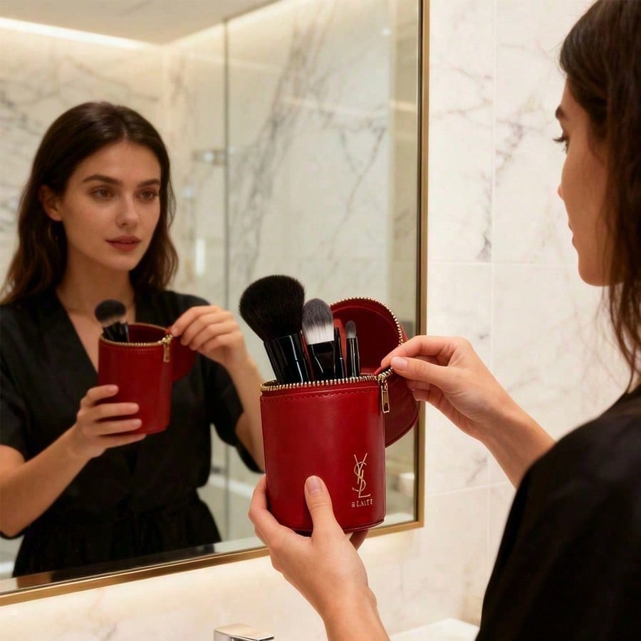 Yves Saint Laurent Lightweight Ladies' Lipstick and Makeup Bag