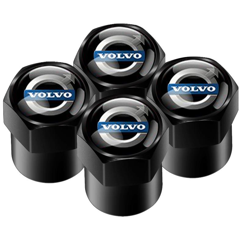 For Volvo 4pcs Car Wheel Tire Valve Caps Dust Accessories For Volvo XC40 XC90 V40 V90 V60 XC60 S80 S60 S90 C40 V70 XC70 C30 C70
