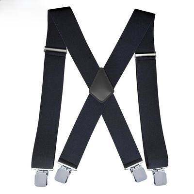 Herren-Hosenträger aus elastischem Polyester mit Clips, 5 cm
