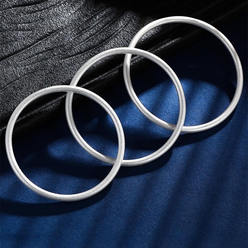 

Древний посеребренный женский браслет - Летний дизайн «Наследие», Простой сплошной круг для модного стиля Ancient Method