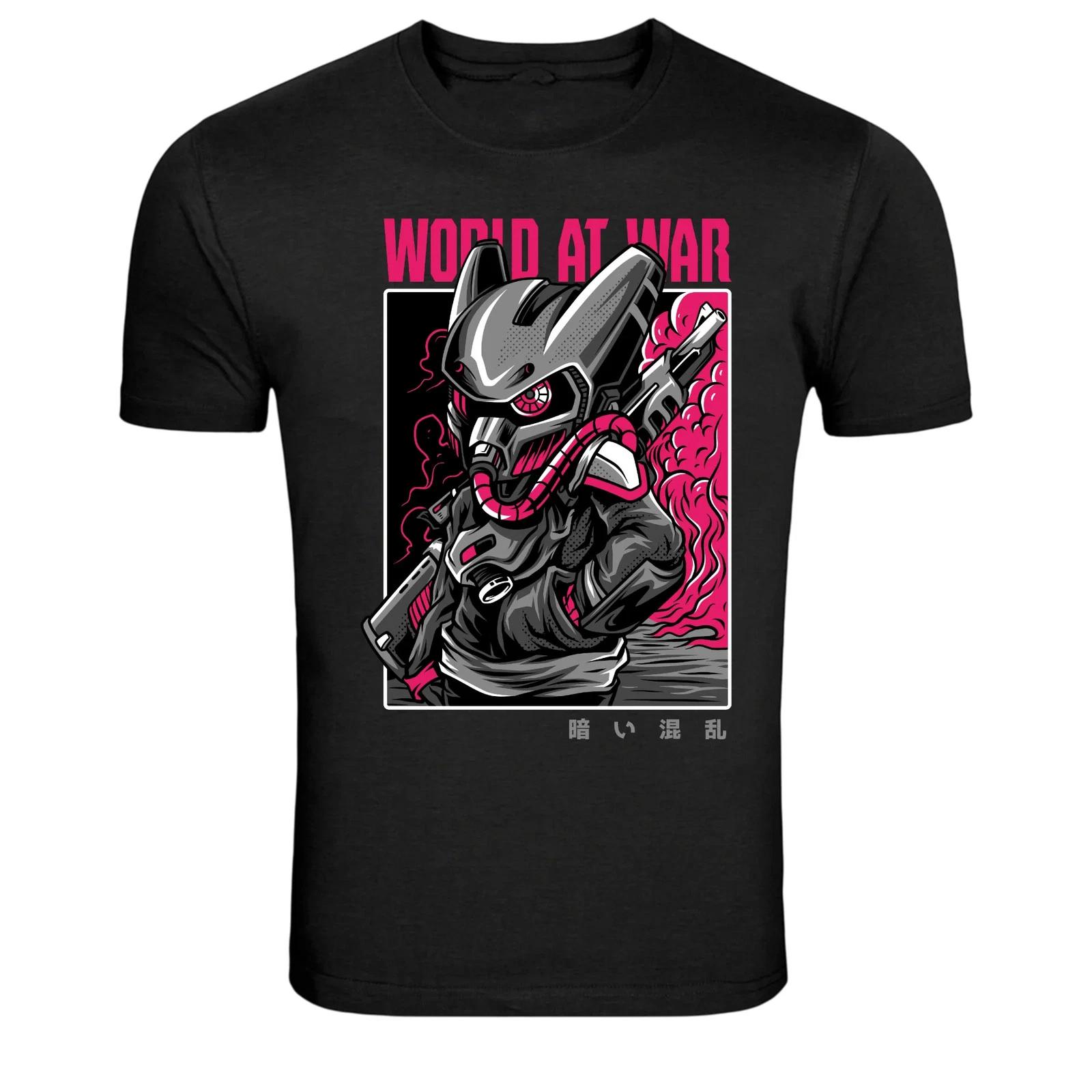 World At War Cyber Soldier Graphic T-Shirt S