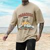 Unisexs Fashion Tshirt 100 Cotton Printed Tee Featuring A Seaside Motifsimple Loosefitting Comfortable And Trendy