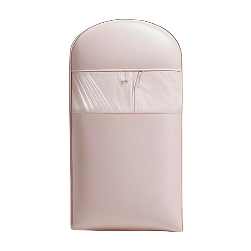 

Space Saving Hanging Garment Bag Transparent Visibility Coat Storage Bag Down Coat Compression Dust Cover for Down Coat L рожевий