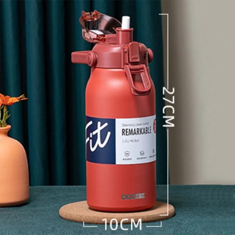 1300ML Thermal Water Bottle Stainless Steel Vacuum Flask Portable Thermos Cup Cold and Hot Insulated Cup Travel Sport Water Cups