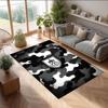 Burnley Football Print Crystal Velvet Rug, Comfortable Water Absorbent Non Slip Indoor Floor Carpet