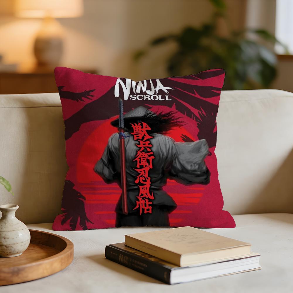 

NNinja SScroll Anime Cushion Cover Short plush pillowcase for bed sofa carwashable 30x30cm
