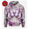 New Arrivals Men's Butterfly Graphic Hoodies 3D American Flag Print Sweatshirts Fashion Girl Women Oversized Pullovers Clothing