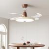 2025 Cream Wabi-Sabi Mid-Century Ceiling Fan Light, Silent High Airflow for Living Rooms & Restaurants