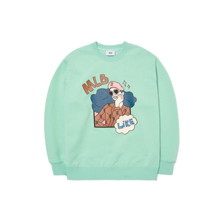 New MLB Sweatshirts Unisex Green 3AMTL0224-43MTL