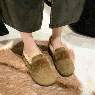 Modische Damen Schuhe mit weicher Sohle 2024 Winter Neu Lässige Plüsch Baumwollschuhe mit flachem Boden Minimalistische vulkanisierte Schuhe Trafza