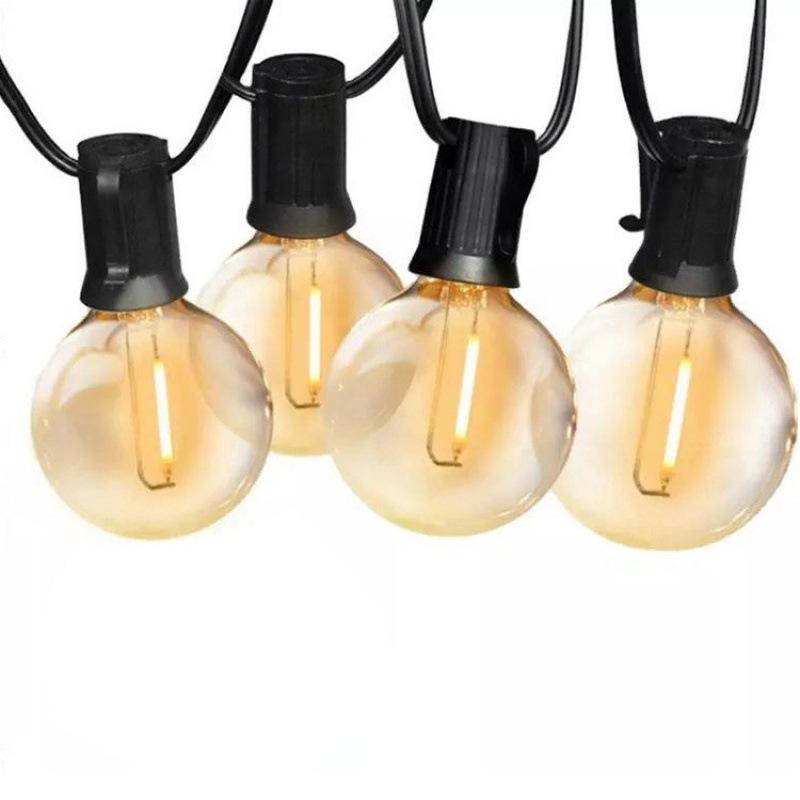

Solar LED Retro ST38 G40 Outdoor Waterproof String Lights for Camping and Courtyard Atmosphere G40 60FT 30 Bulbs + 2 Spare