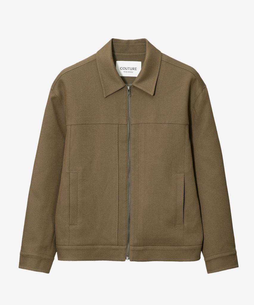Mindbridge [Couture] Twill Zip-Up Trucker Jacket
