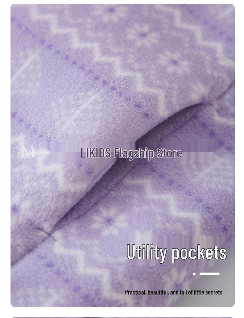 Kids' Fleece Jacket: Autumn/Winter Velvet School Uniform Windbreaker