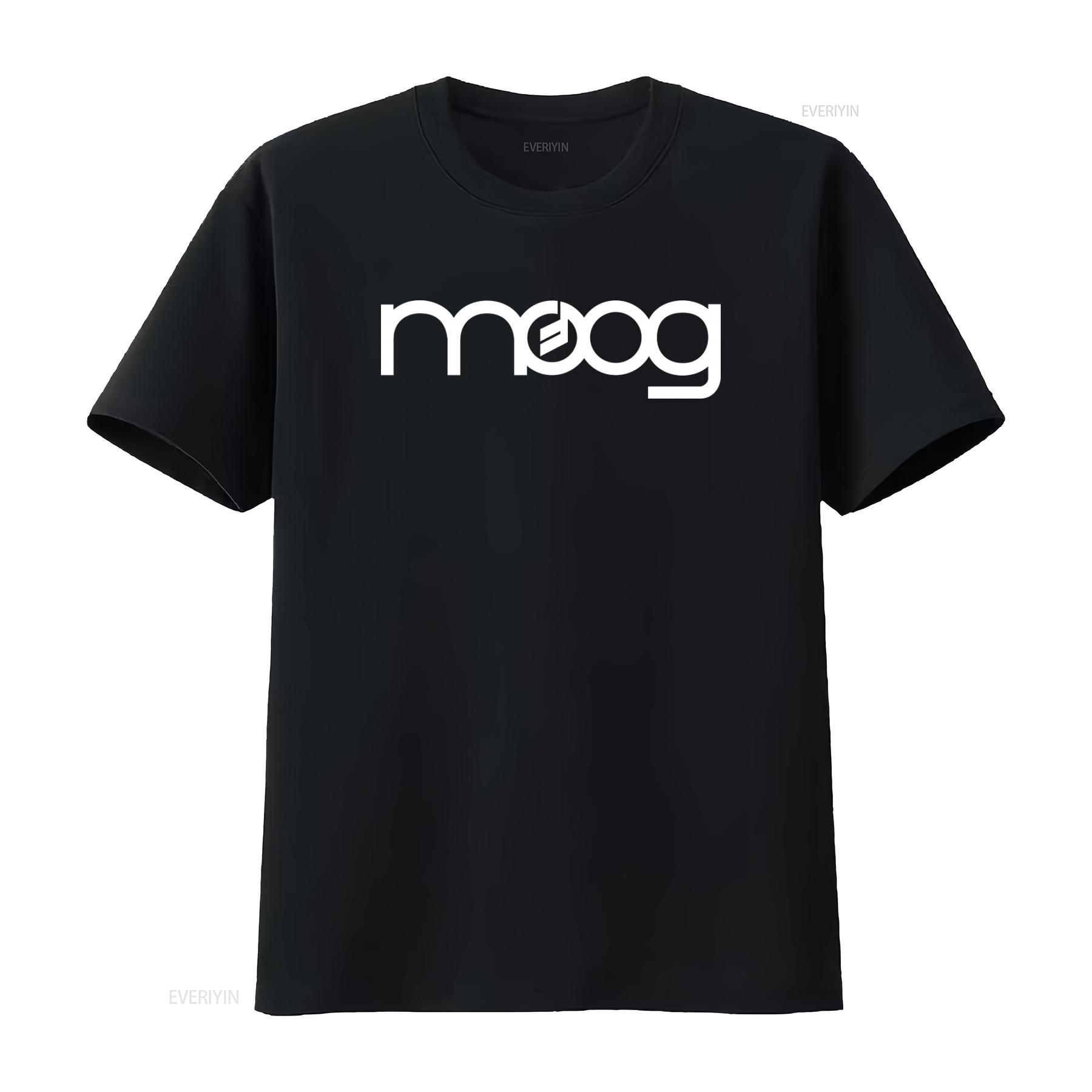 

Moog Black T Shirt Logo Synthesizer Synth Edm Dj Music Production vintage Washed Versatile streetwear Stretched Comfortable 4XL