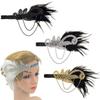 1920s Flapper Headband Vintage Inlaid Rhinestone Hairband Fascinator Headpiece For Women Girls Present