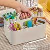 1PC Portable Plastic Storage Basket with Handle, Lightweight Desktop Finishing Box, Suitable for Schools and Offices