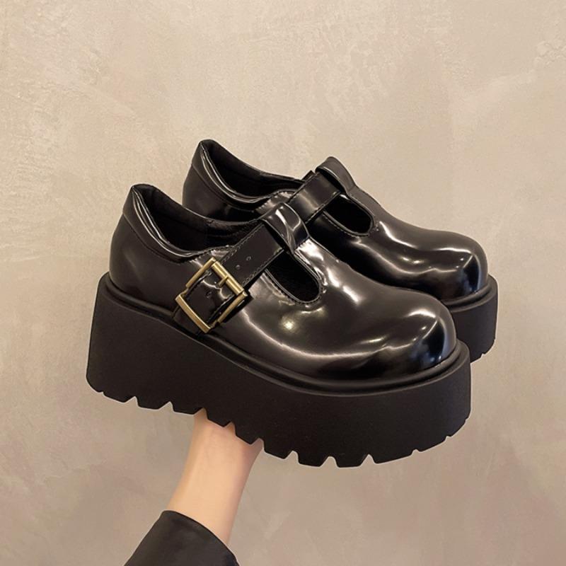 Platform Flats Women Loafers Shoes Walking High Heels Leather Shoes Woman 2026 Trend Fad Casual Dress Cozy Pumps Zapatos Mujer