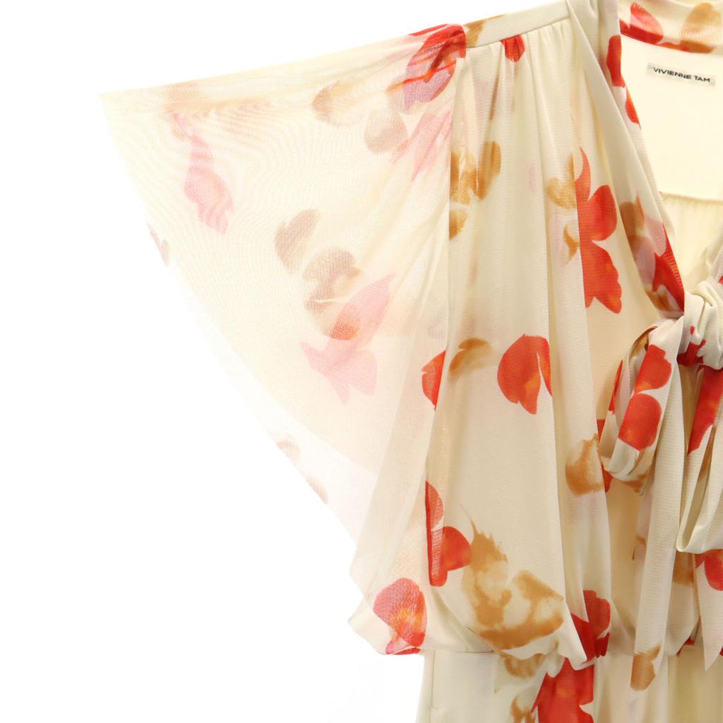 VIVIENNE TAM made in Japan Overall handle Short sleeve Chiffon Flare one piece Women Used