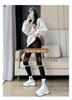 Women's Plus Velvet Thickened High-Waist Warm Diamond Pattern Shark Pants for Autumn/Winter