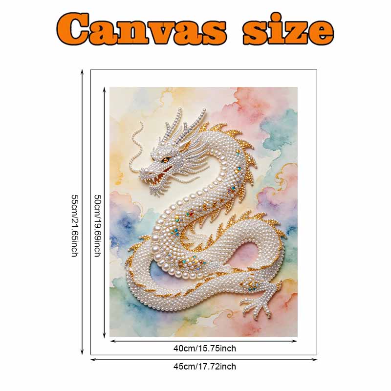 Pearl Art Painting Home Wall Decor Pearl Gemstone Painting Chinese Dragon Crafts Adult/Beginner Gift Creative Home Decor Unframed Art