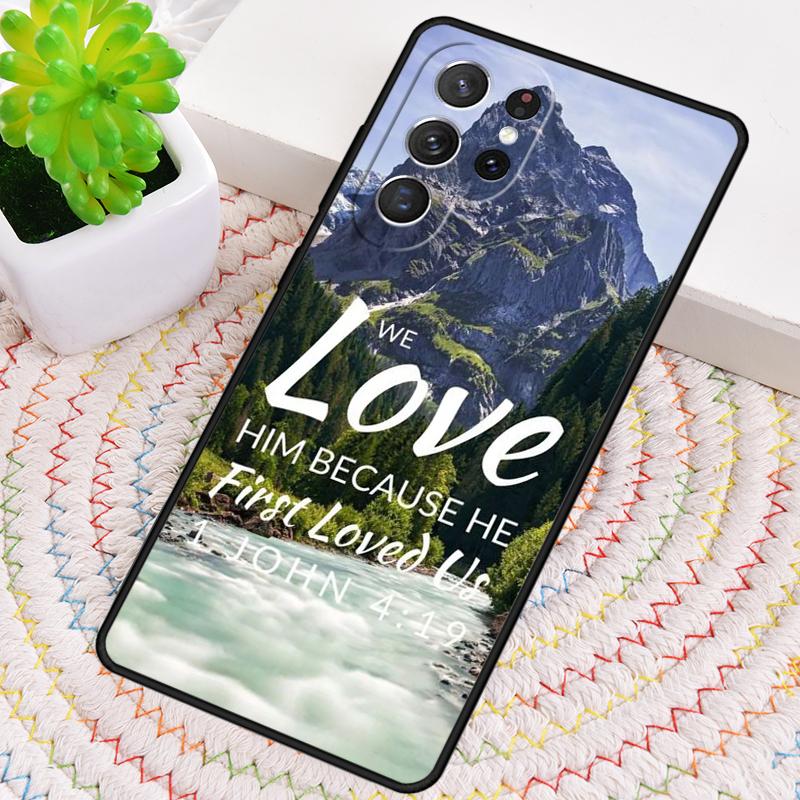 He First Loved Us Tree - God Silicone Phone Case For Samsung Galaxy Note 10 Pro S26 S25 S24 S23 S22 S21 Plus S25Ultra Capa Cover