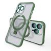 Applicable to Apple 14 magnetic suction bracket mobile phone case iPhone13Promax with lens film matte fulcrum protective case