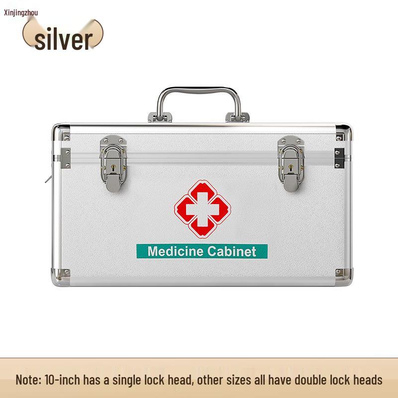 Xin Jingzhou Aluminum Alloy Medical First Aid Box Medium 12-inch (29.5x18x19cm)