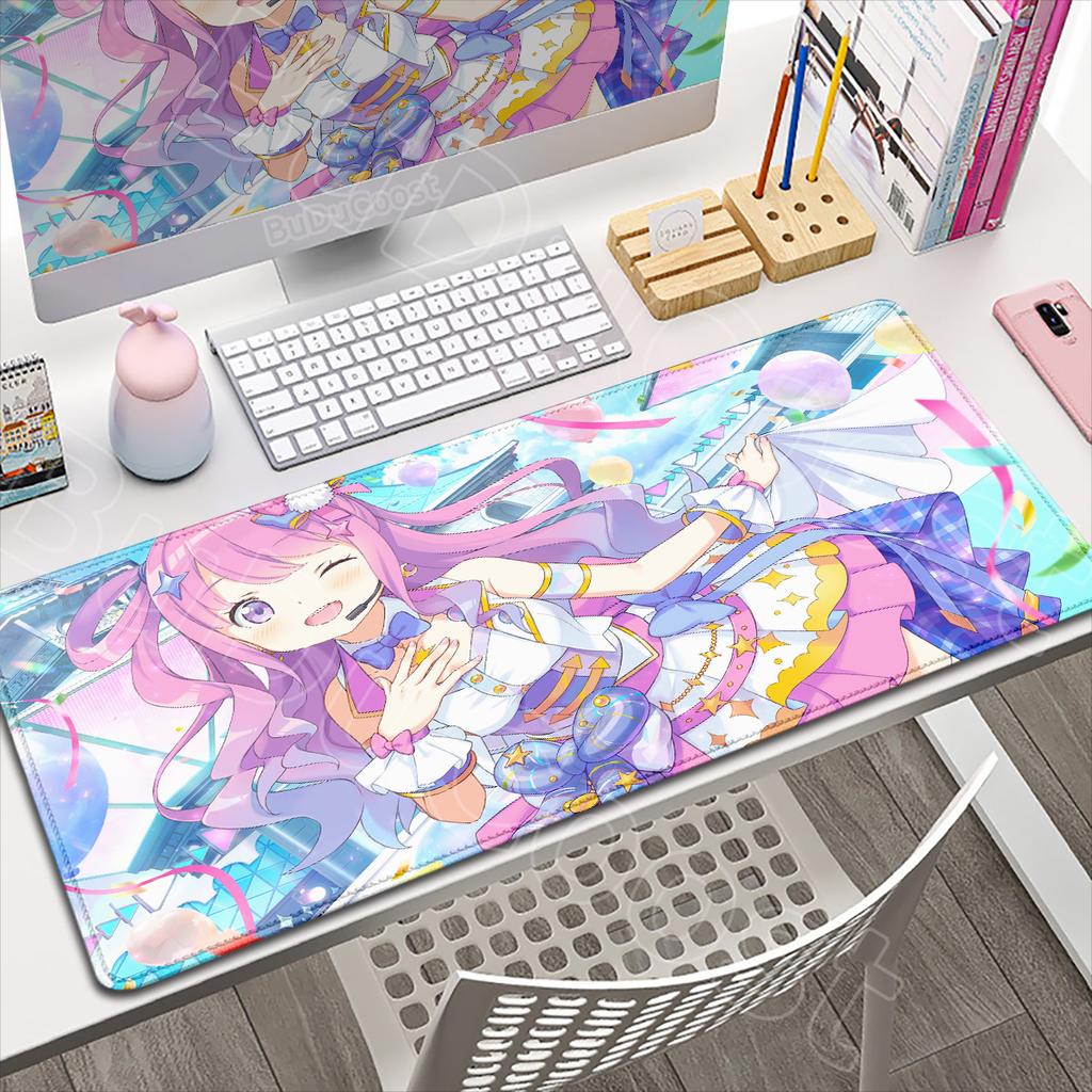 Hololive Anime Kawaii Girl Himemori Luna Mouse Pad Large Laptop Keyboard Mat Non-slip Rubber Base Office Mouse Mats XXL Desk Rug