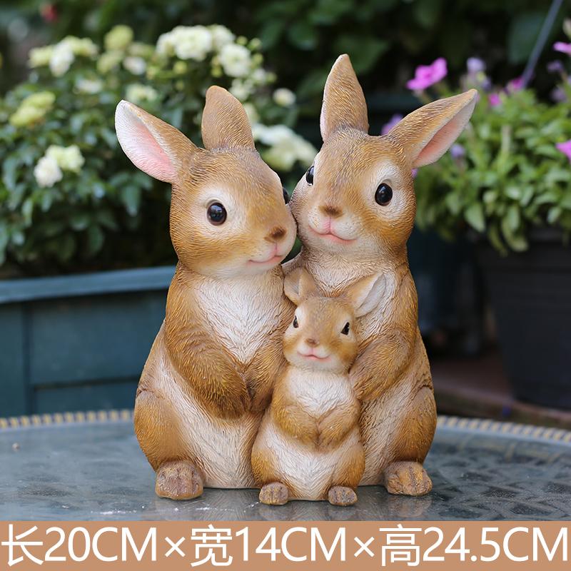 Courtyard Garden Creative Cute Rabbit Animal Ornaments Crafts Home Decorations Decorative Ornaments Elegant Room Decorations