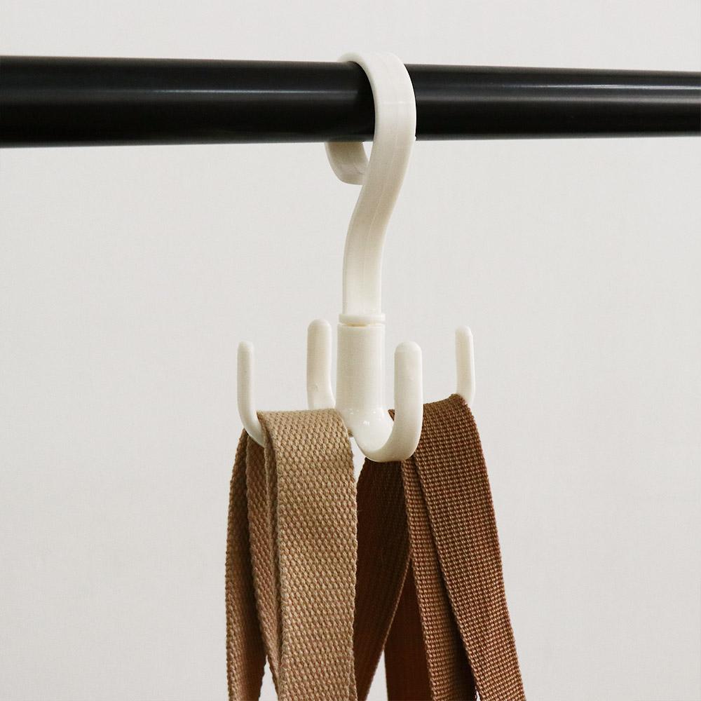 Space Saving Rotatable Hanger Hooks Plastic Spinner Hanger Bag Hanger Four Claw Hooks  Home