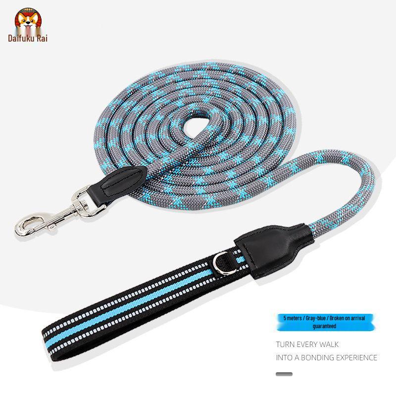 2m Anti-Shock Dog Leash with Collar for Medium & Large Breeds - Golden Retriever & Teddy Training Rope
