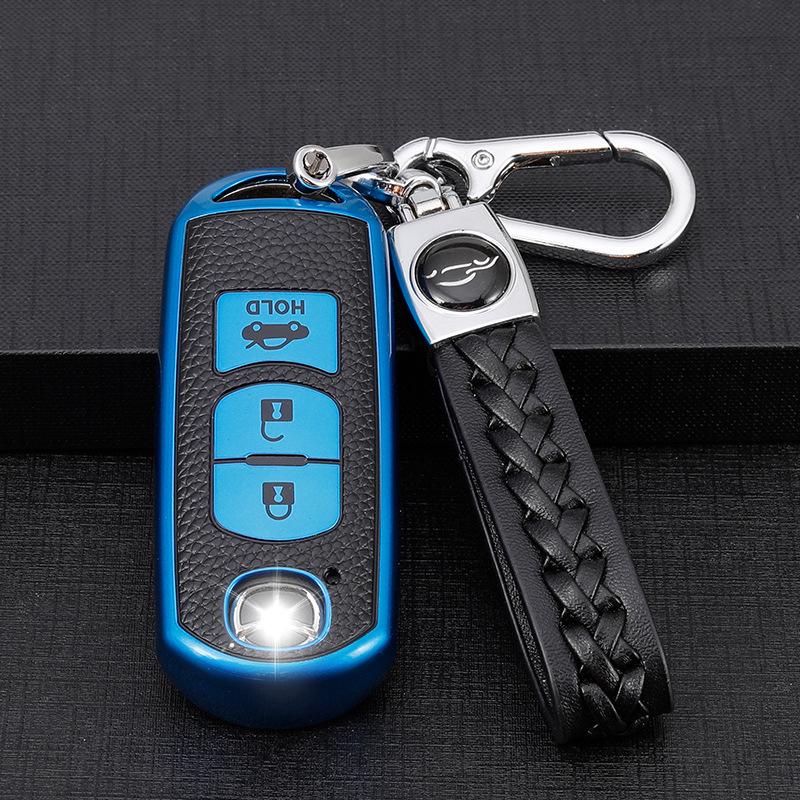 Mazda Schlüsselhülle für Axela, CX4, Atenza, CX5 - TPU Lederoptik