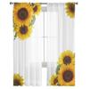 Sunflower Flower White Tulle Curtains For Living Room Bedroom Decor Chiffon Sheer Voile Kitchen Window Curtain
