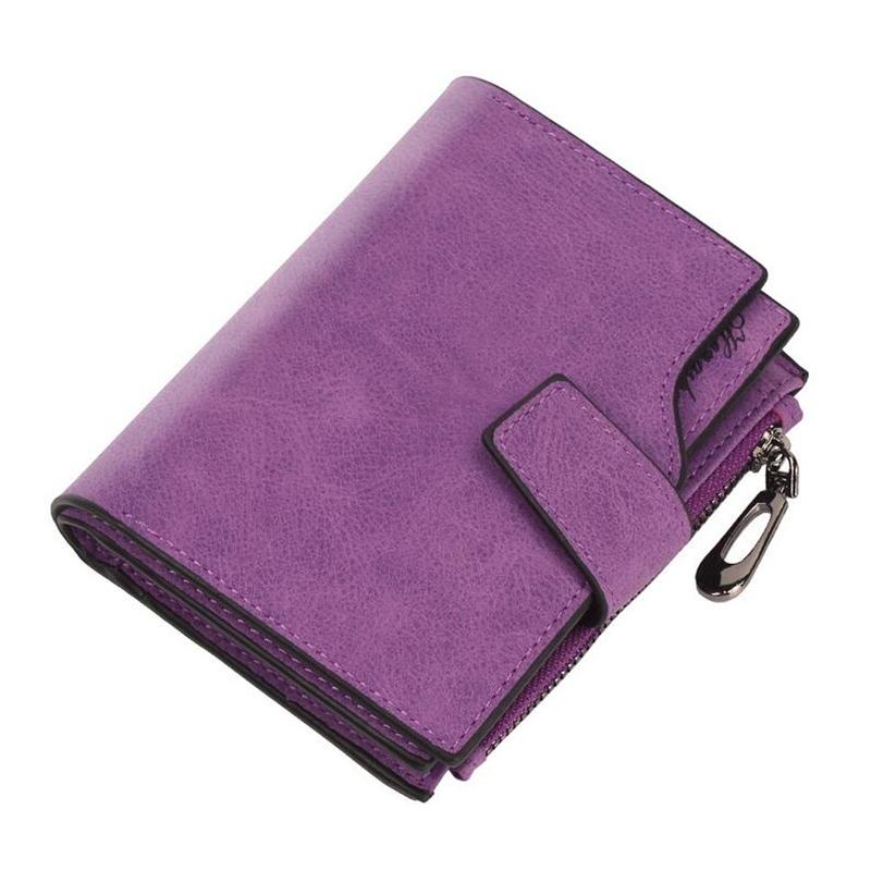 New Women's Wallet PU Leather Short Wallet Made of PU Leather Female Purses Card Holder Foldable Portable Lady Coin Purses