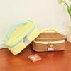 Small Fresh Macaron Cosmetic Bag Large Capacity Girl Series Storage Handbag Travel Cosmetic Handbag Contrast Color Portable
