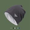 Label Autumn and Winter Solid Color Women Warm Cap Beanie Hat Korean Style Caps Knitted Hat