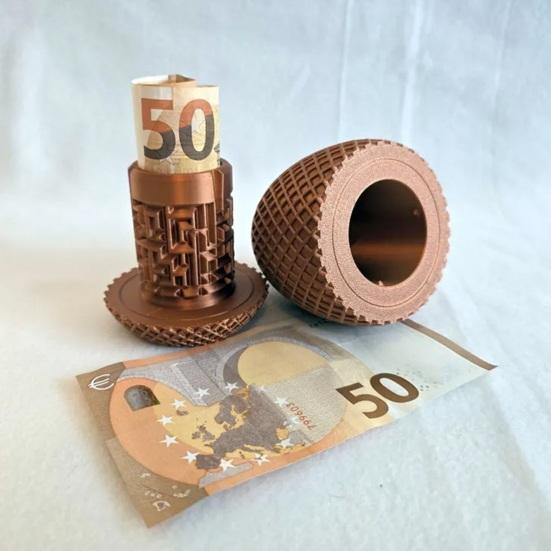 Eiförmige Labyrinth-Geschenkbox Stressabbau Pädagogisches 3D-gedrucktes Labyrinth-Ei mit Geheimfach Geld Bargeld Puzzlebox Geburtstage Ostergeschenk