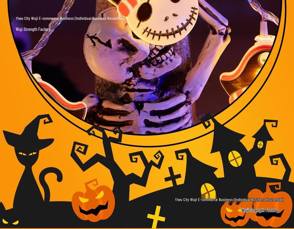 Light-Up Pumpkin String Lights for Halloween Decor and Party Ambiance