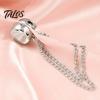 Trouser Leg Clips 2Pcs Magnetic Clothing Pin for Shortening Pants Legs, Button Clip Legs Shirt Sleeves Hems, Clothes Decorative with Chain No