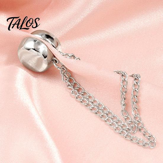 Trouser Leg Clips 2Pcs Magnetic Clothing Pin for Shortening Pants Legs, Button Clip Legs Shirt Sleeves Hems, Clothes Decorative with Chain No