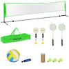 5M Portable Badminton Set with Net, Adjustable, 3 Shuttlecocks